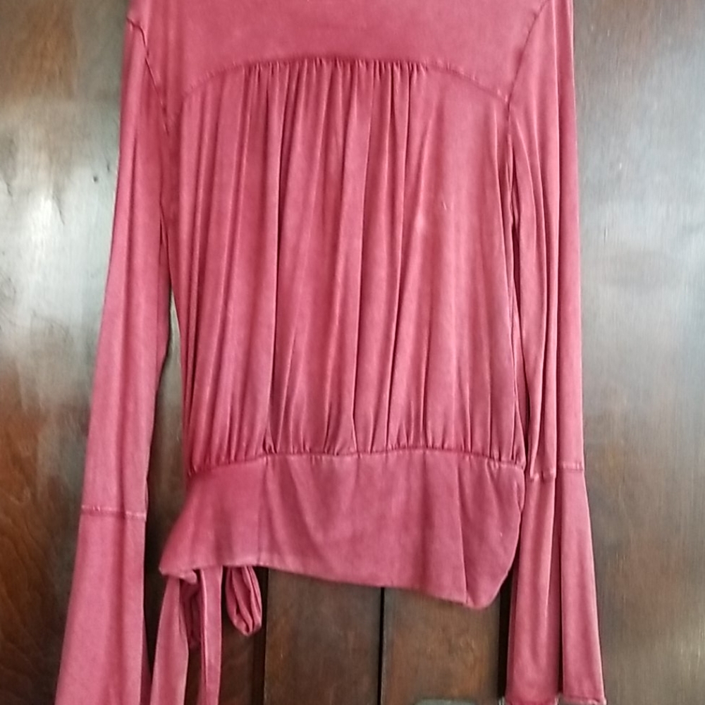 Anthropologie bell sleeve wrap top - Picture 6 of 7